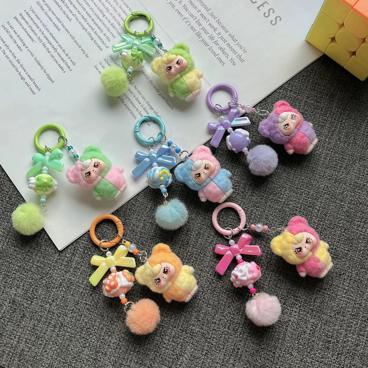 Kawaii Cartoon Mini Keychain Pendant Set ATHLEXES
