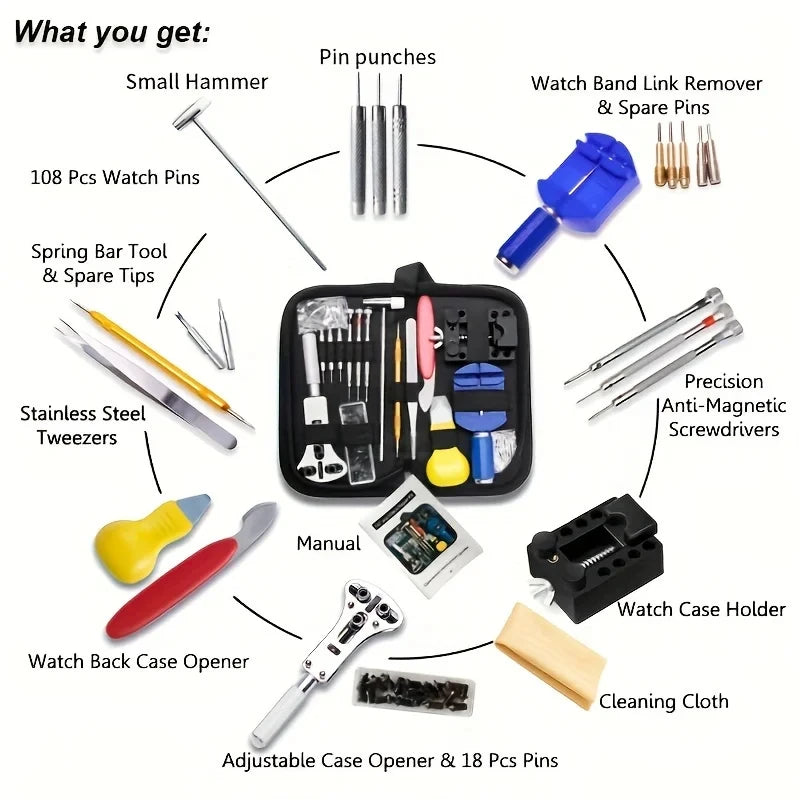 PrecisionPro 147 Piece Watch Repair Kit ATHLEXES