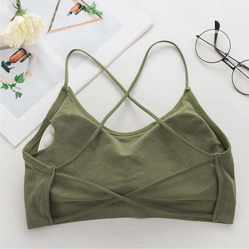Elegant Cross Strap Yoga Bra for Active Women ATHLEXES