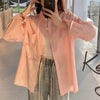 Beiyingni 2024 Spring Autumn Women's Oversized Blouse with Pockets ATHLEXES