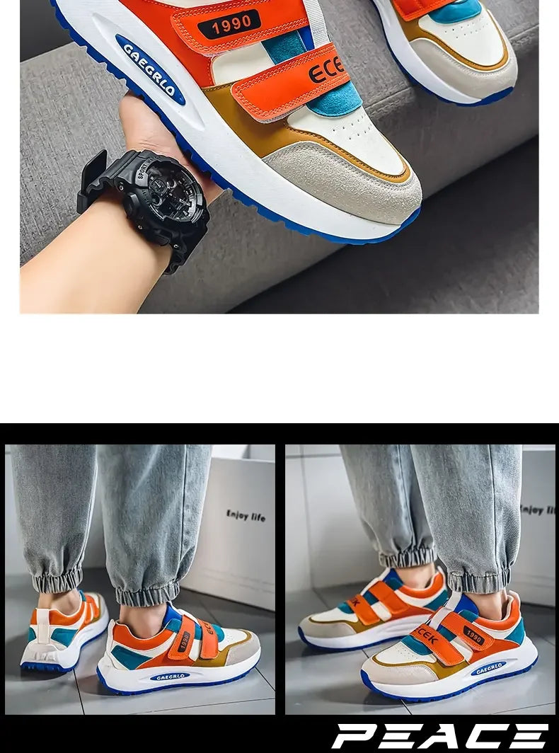 Retro Patchwork Men's Fashion Sneakers for Outdoor Sport ATHLEXES