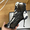 Hollow Mesh Peep Toe Stilettos: Summer High Heel Fashion ATHLEXES