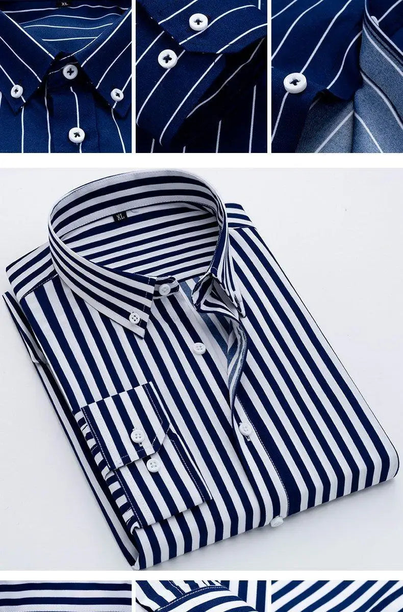 StripeLine Long Sleeve Slim Shirt ATHLEXES