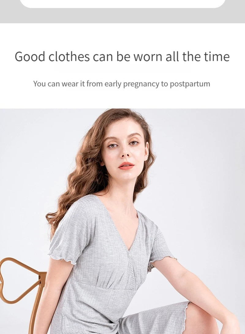 ComfortMaternity Modal Nursing Nightgown ATHLEXES