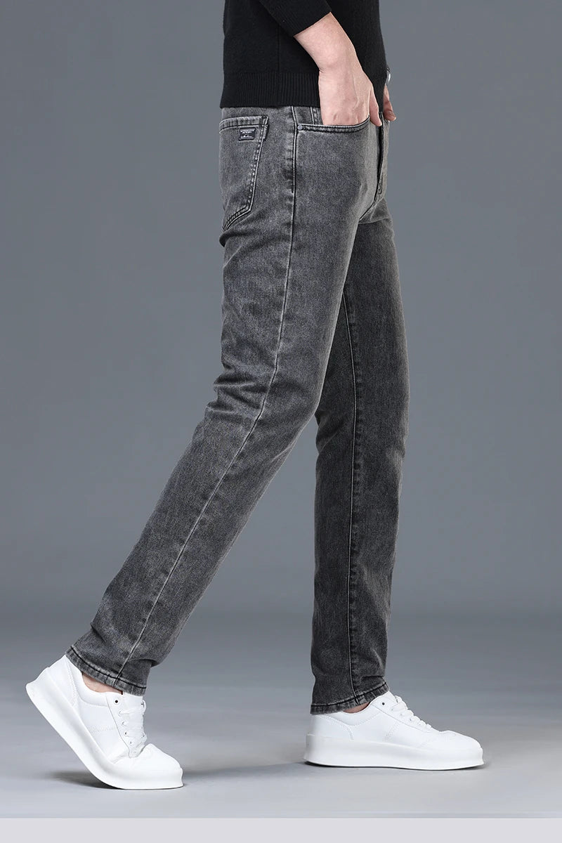 Korean Slim Fit Men's Denim Jeans ATHLEXES