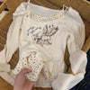 Chic Korean Lace Long Sleeve Layered Top ATHLEXES