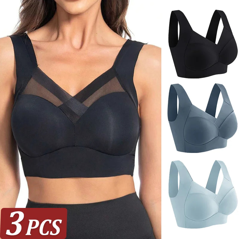 LuxeFit Seamless Plus Size Wireless Bras Set ATHLEXES