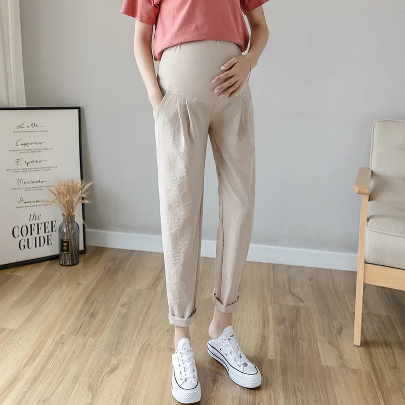 Chic Maternity Loose Casual Pants for Comfort ATHLEXES