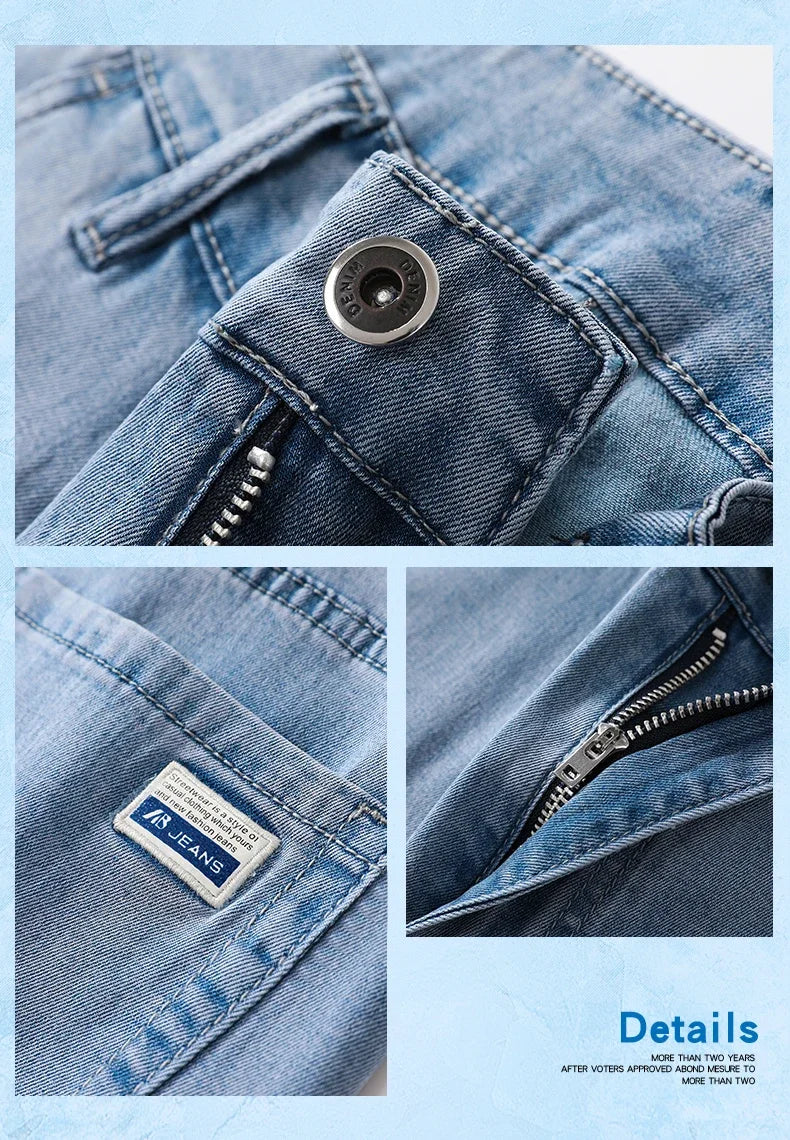 BreezyCool Men's Summer Denim Pants ATHLEXES