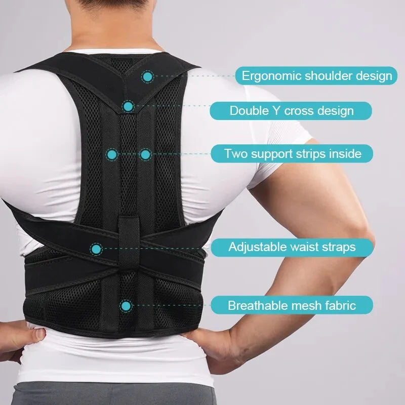 PosturePro Adjustable Back Support Brace ATHLEXES