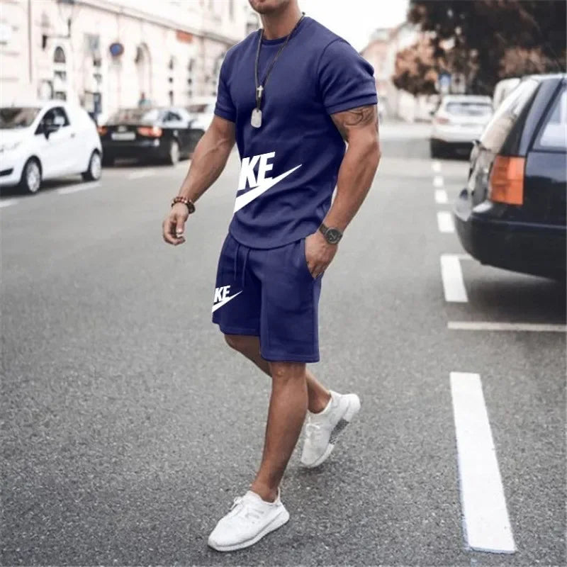 Luxury Men's Two-Piece Gym Shorts Set ATHLEXES
