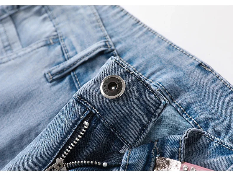 BreezyCool Men's Summer Denim Pants ATHLEXES