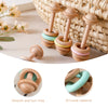 EcoBaby Wooden Rattles and Silicone Teether Set for Infants ATHLEXES