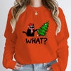 Whimsical Black Cat Christmas Sweatshirt for Women ATHLEXES
