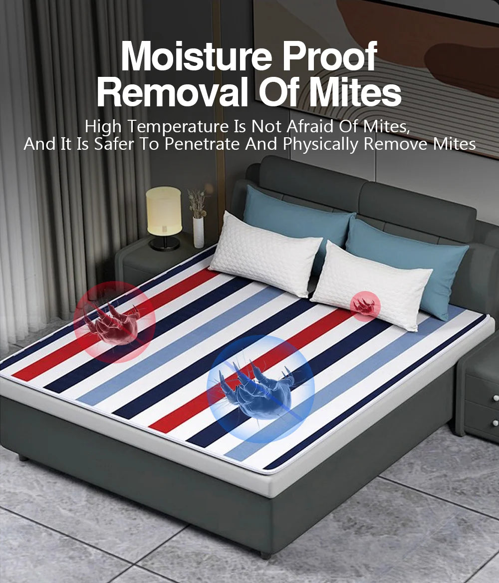 CozyStripe Heated Blanket with Adjustable Warmth ATHLEXES