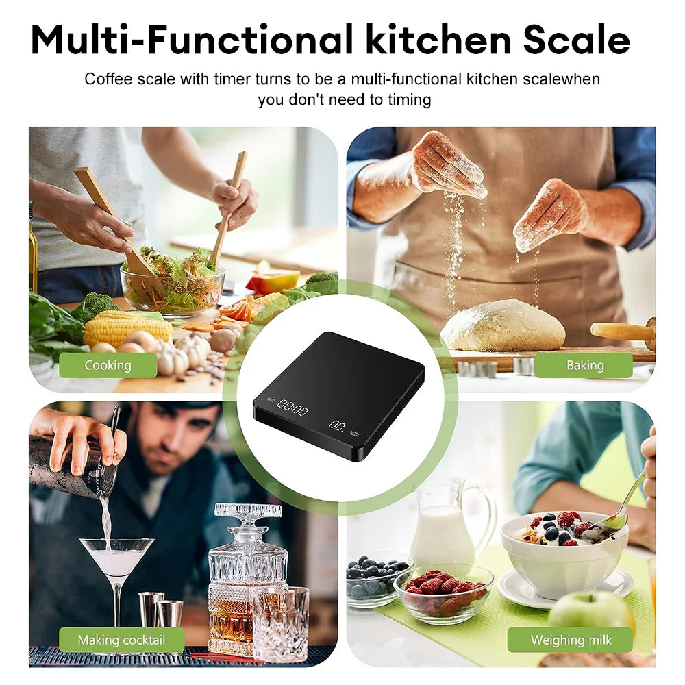 Precision Brew Digital Coffee Scale with Timer ATHLEXES
