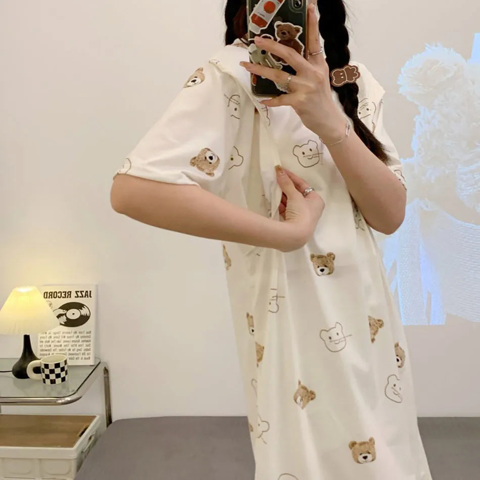 Chic Maternity Nightgown for Easy Breastfeeding ATHLEXES