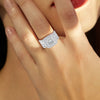 Elegant 2PCS Moissanite Wedding Ring Set 925 Silver ATHLEXES