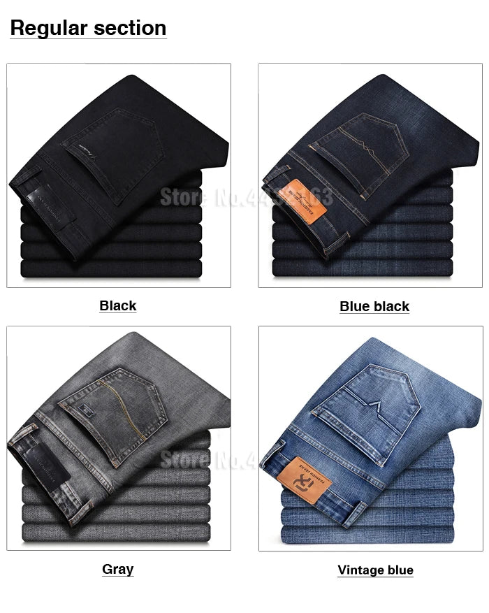 Classic Fit Stretch Denim Trousers for Men ATHLEXES