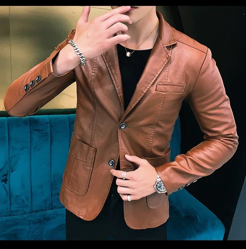 BACKONMUST PU Leather Jacket ATHLEXES