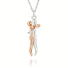 Chic Black Hug Pendant Necklace for Couples ATHLEXES