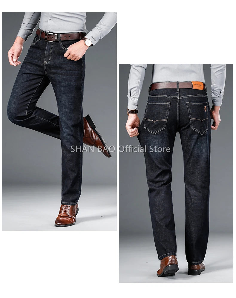 Shan Bao Classic Straight Stretch Denim Jeans ATHLEXES
