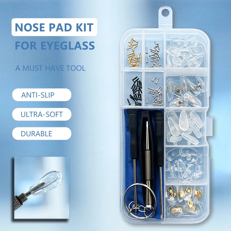 COLOUR_MAX Eyeglasses Repair Kit with Soft Nose Pads ATHLEXES