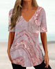 WaveCurve 3D Print V-Neck Tee ATHLEXES
