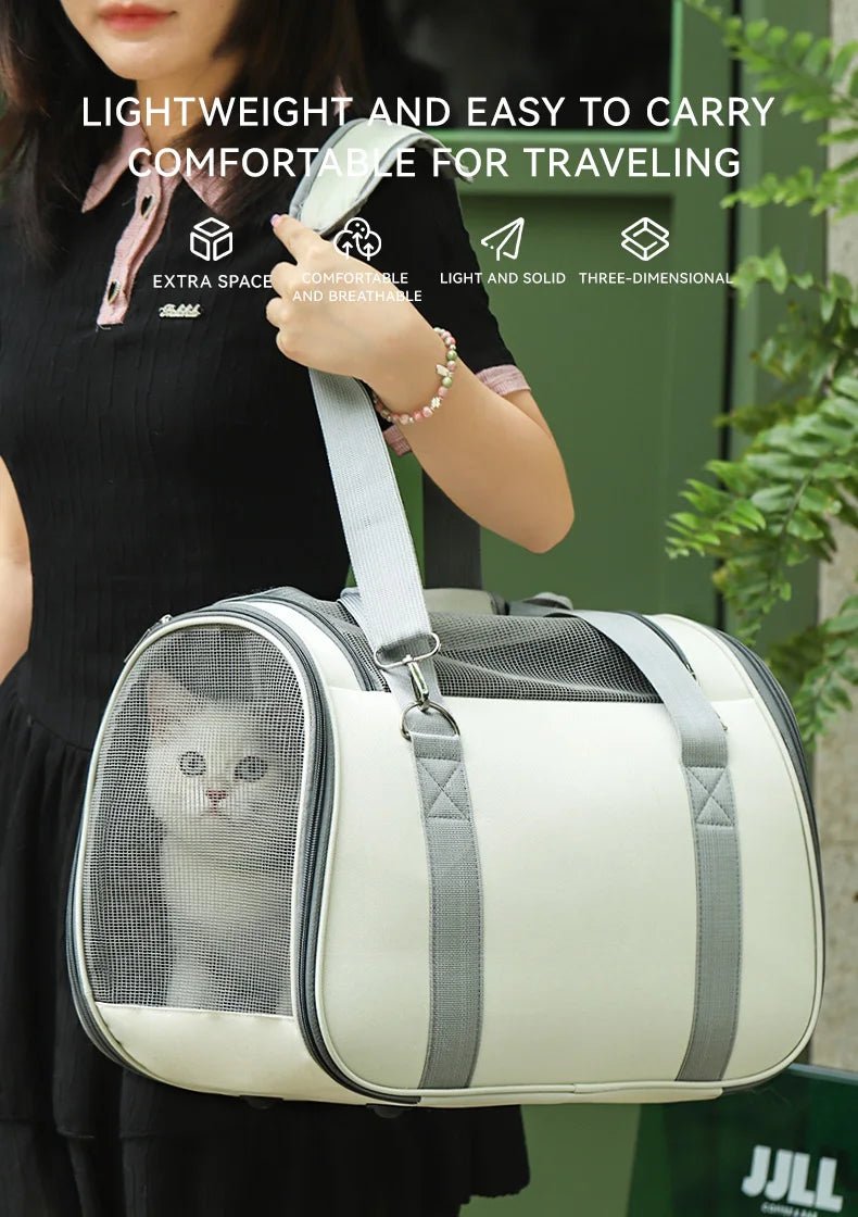 HOOPET Cat Bag Outdoor Portable Cat Carrying Handheld Large Capacity Anti Stress Dog Bag Double Shoulder Slanting Pet Backpacks ATHLEXES