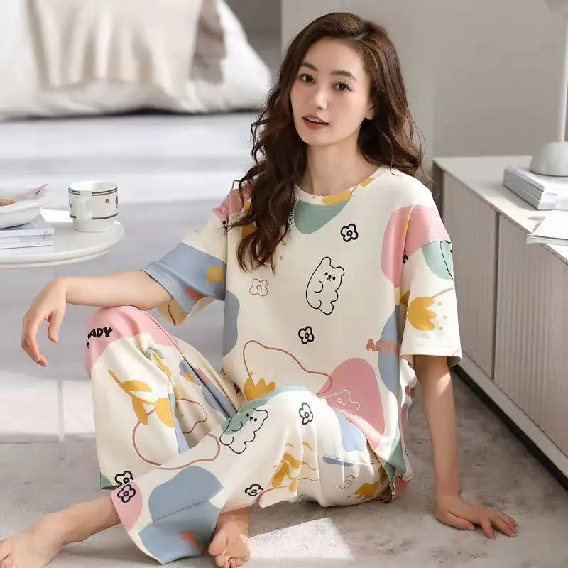CozyBear Plus Size Summer Pajama Set ATHLEXES