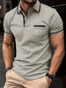 Luxe Lapel Solid Color Men's Short Sleeve Polo ATHLEXES