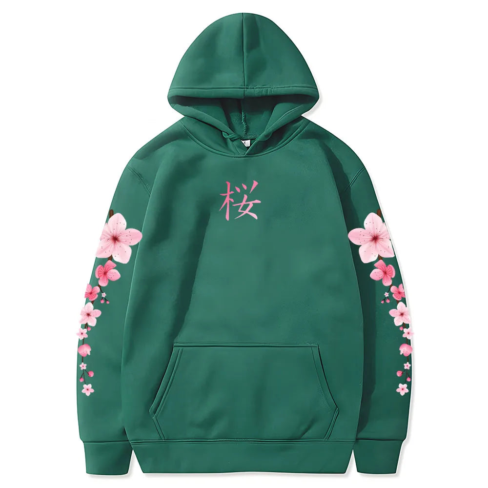 Sakura Blossom Graphic Hoodie for All Seasons ATHLEXES