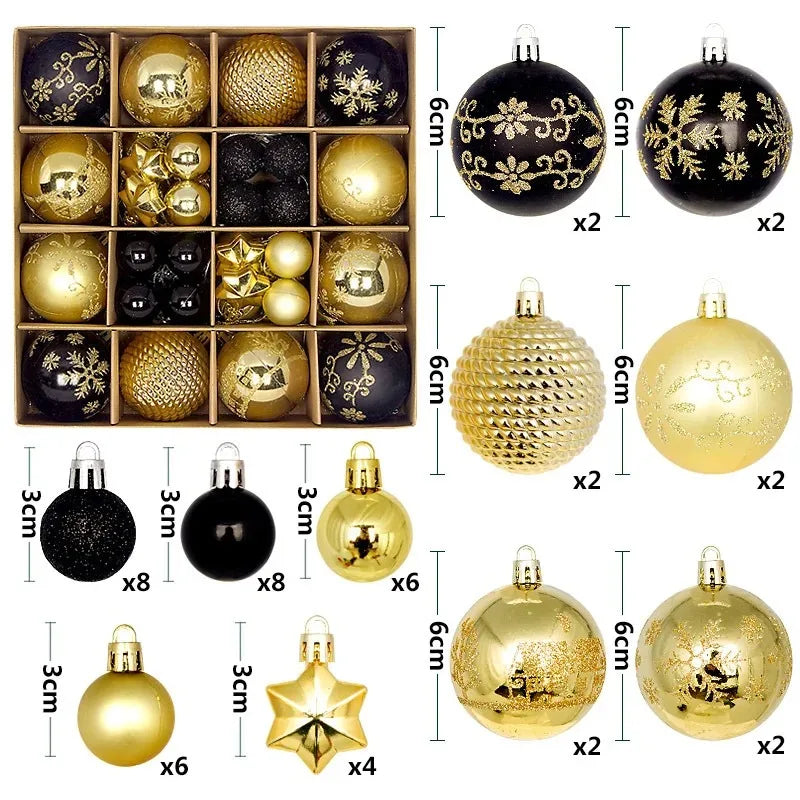 Charming 44Pcs Christmas Ball Ornament Collection ATHLEXES
