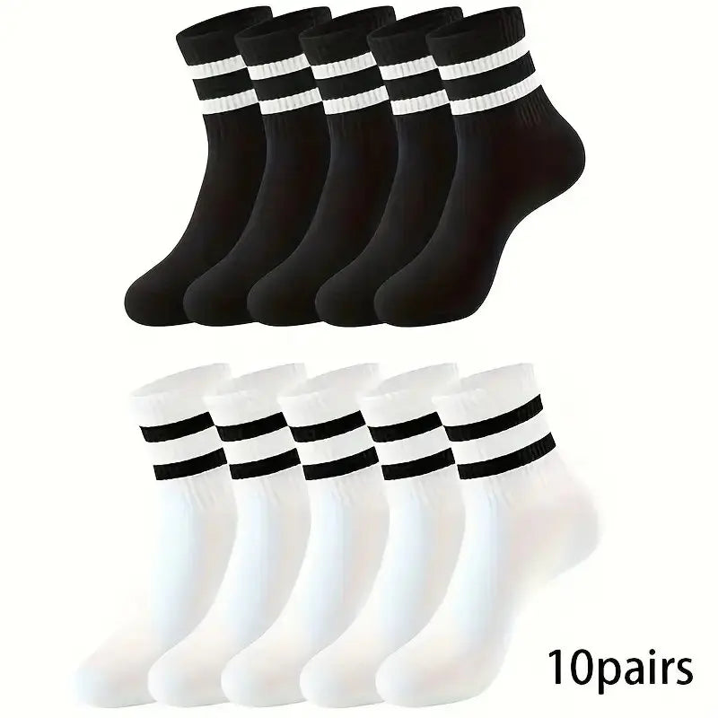 Premium Men's Striped Casual Socks Set ATHLEXES