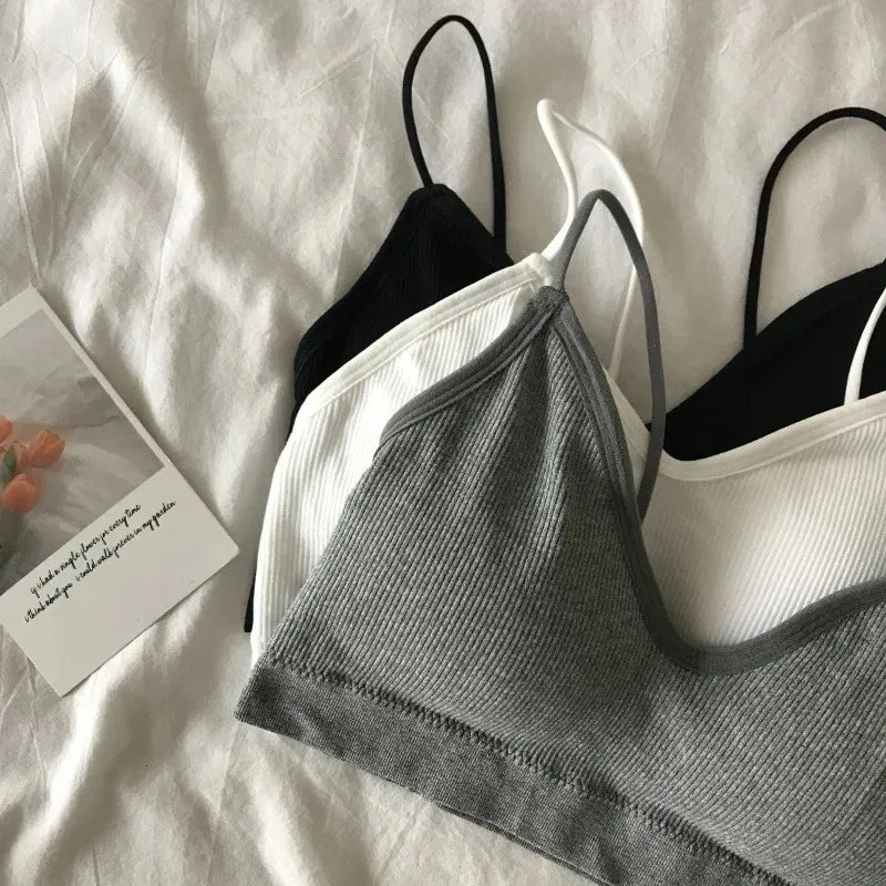 Women's Sports Bra Set Underwear Bra Korean Style Push Up No Steel Ring Bra High Elastic Panty Set ATHLEXES