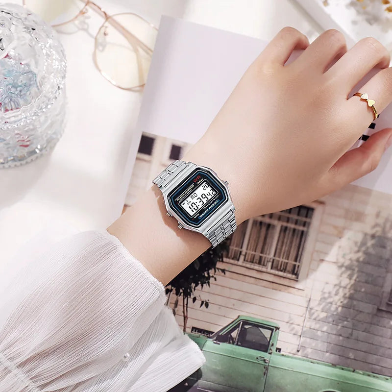 Elegant Rose Gold Digital Women's Watch ATHLEXES