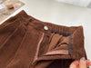 Chic Retro High Waist Corduroy Pants for Timeless Style ATHLEXES