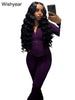 Elegant Street Style Women's Long Sleeve Tops & Flare Pants Set ATHLEXES