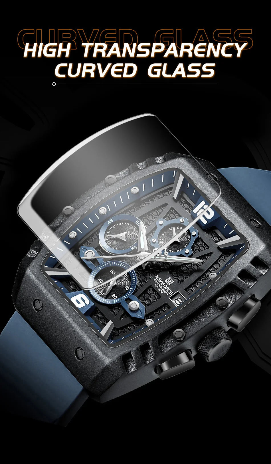 NAVIFORCE NF8025 Waterproof Sport Chronograph Watch ATHLEXES