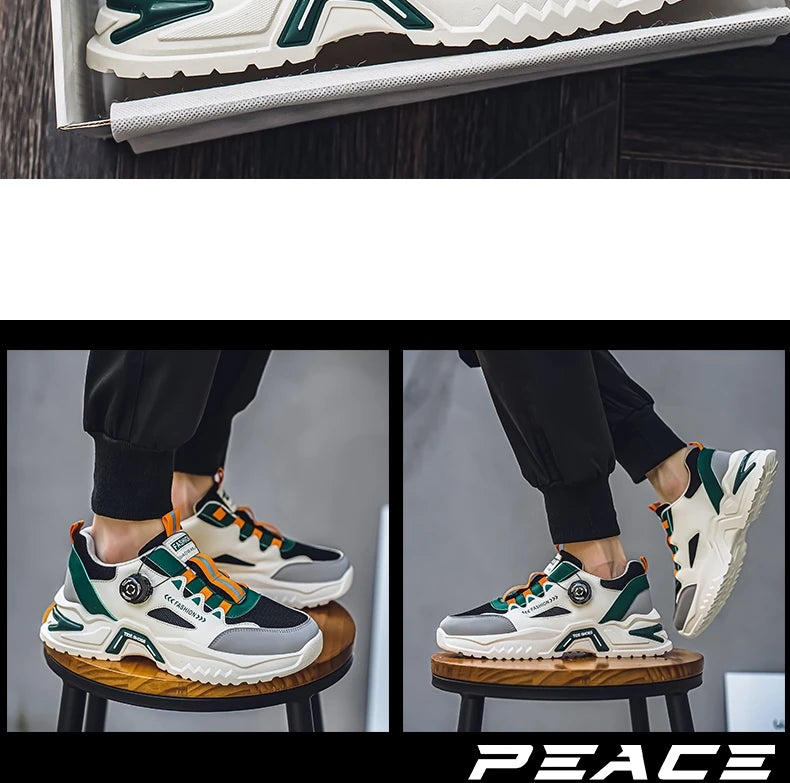 Korean Style Rotating Buckle Sports Sneakers ATHLEXES