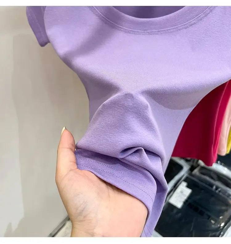 Cotton U-Neck Slimming Summer Tee for Women ATHLEXES