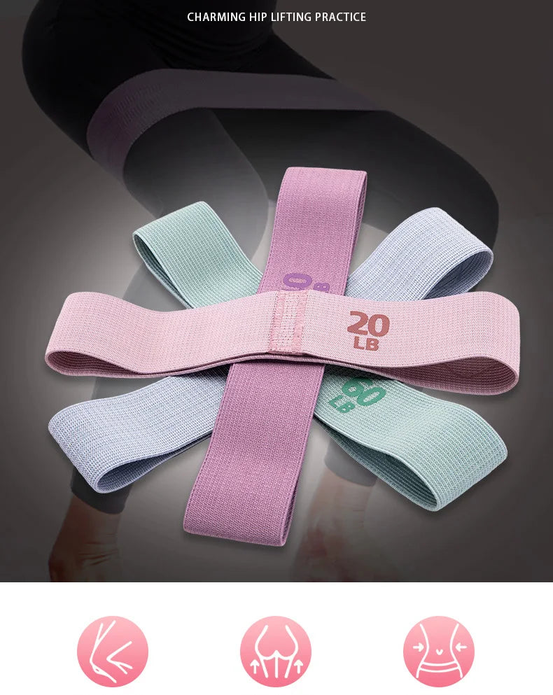 GluteBoost Fabric Resistance Workout Bands Set ATHLEXES