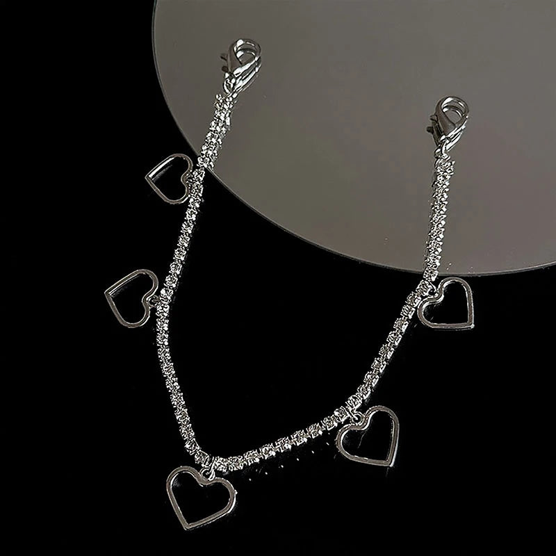 Chic Heart Tassel Boot Shoe Chain Jewelry for Trendy Sneakers ATHLEXES