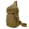 Tactical Sling Shoulder Bags Waterproof Night Reflective Strip Pack EDC Molle Chest Bag 10L Capacity Black ATHLEXES