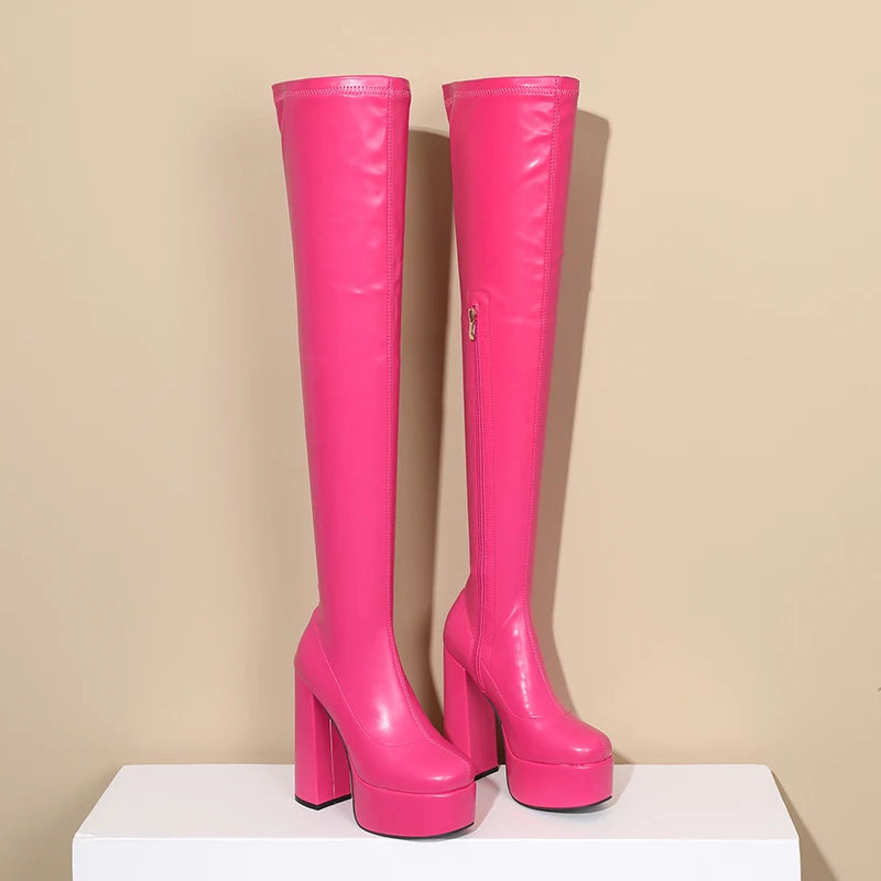 ChicSquare Over-The-Knee High Heel Boots ATHLEXES