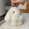 Chic 15cm Rabbit Fur Keychain for Bags & Gifts ATHLEXES