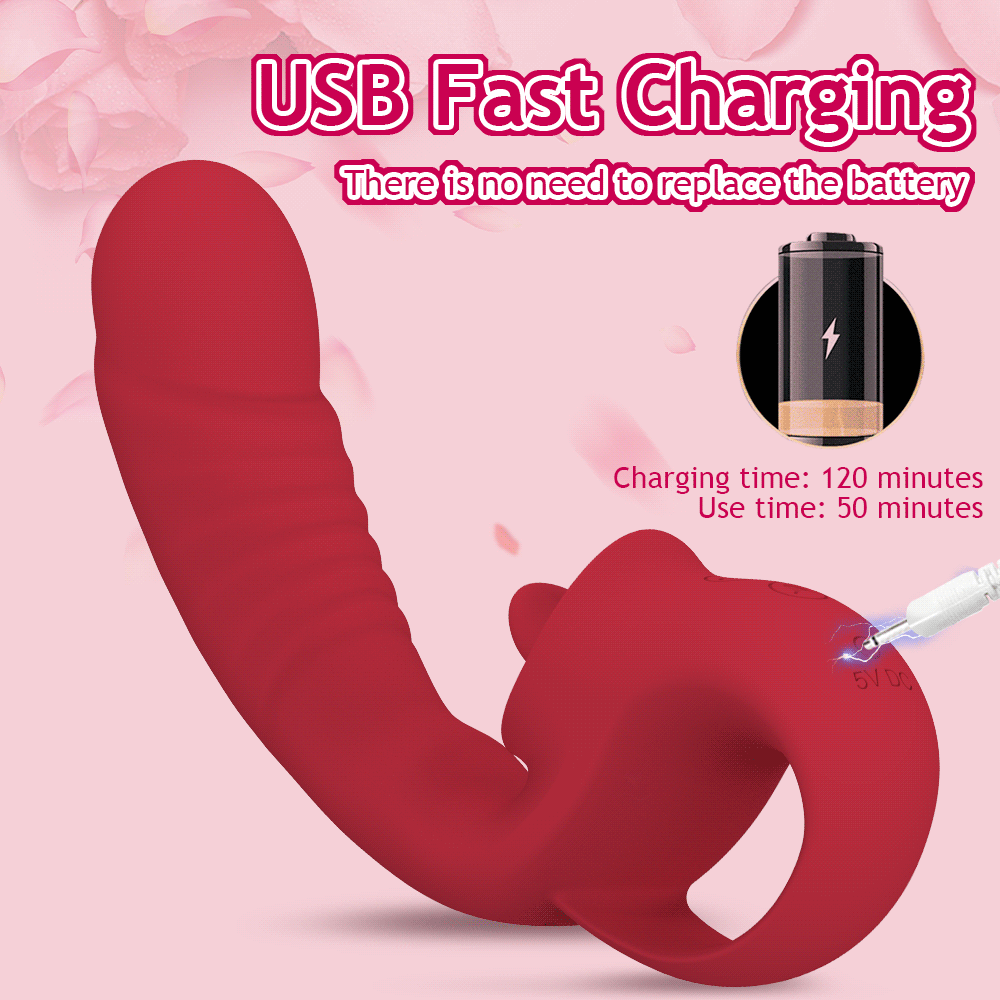 RealFeel G-Spot Tongue Vibrator with 10 Modes ATHLEXES