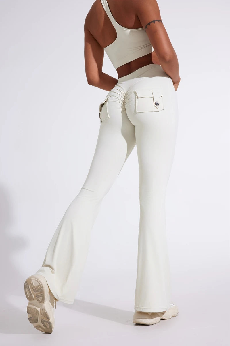 JoyFit High Waisted Bell Bottom Yoga Pants ATHLEXES