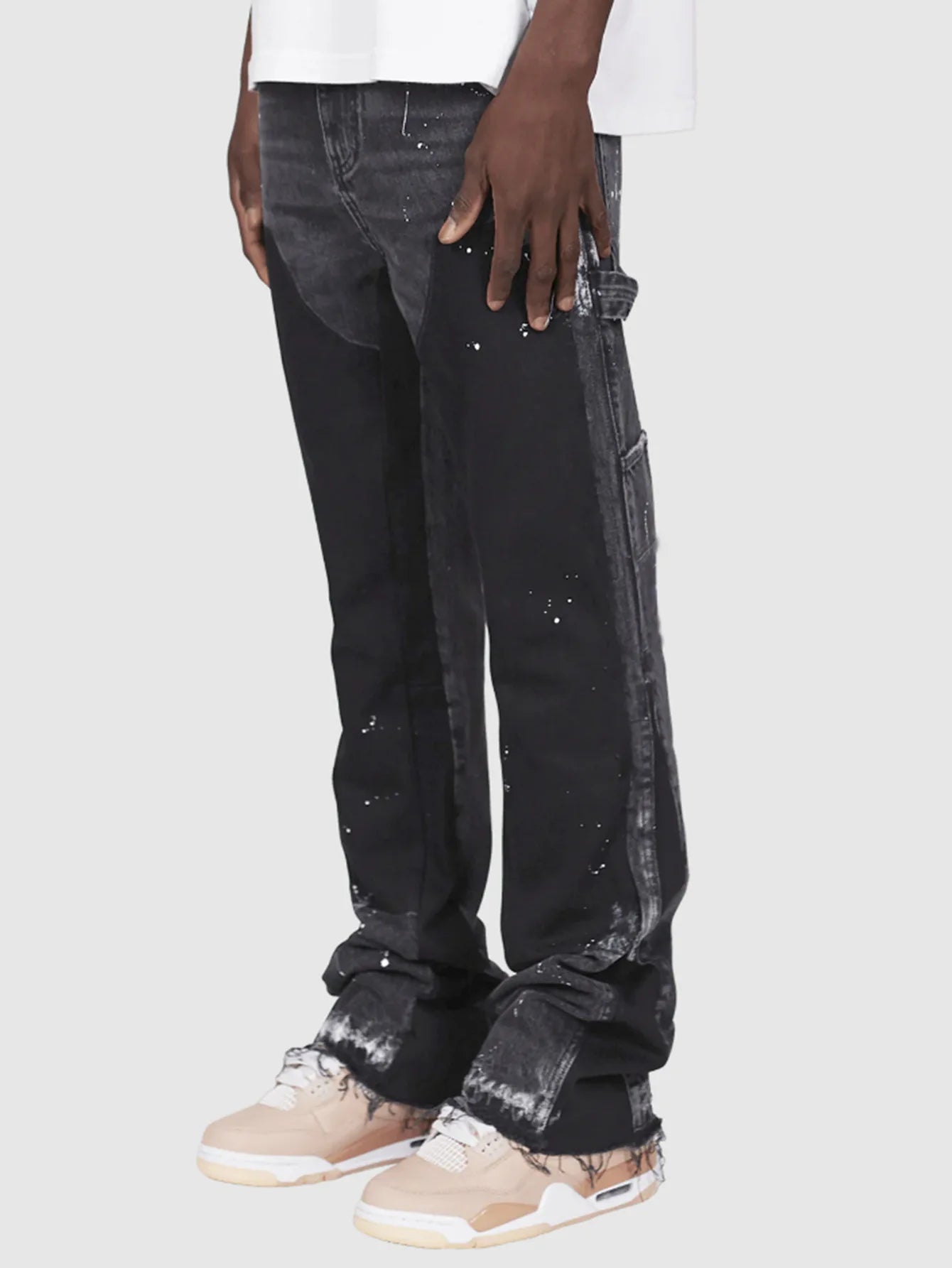 European American Patchwork Flared Denim Pants S-XXL ATHLEXES