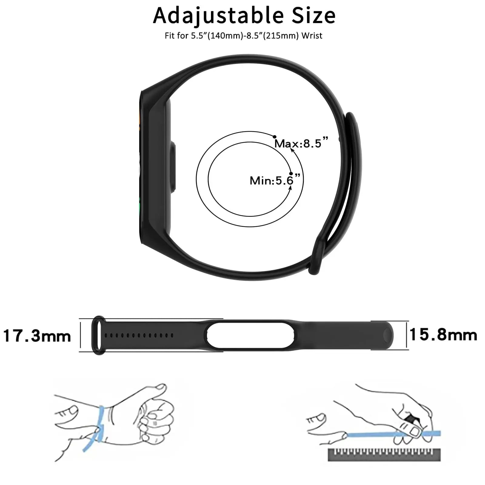 Xiaomi Mi Band Silicone Sport Watch Strap ATHLEXES